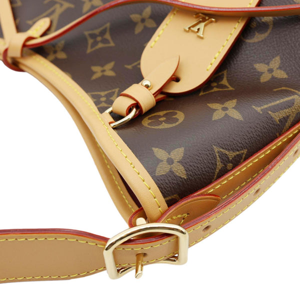 LOUIS VUITTON Carryall PM Monogram Canvas Shoulder Bag Brown