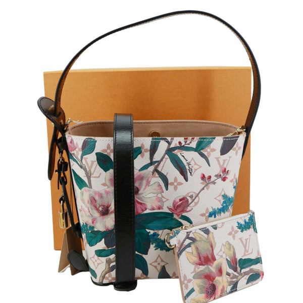 LOUIS VUITTON All In BB Eden Floral Monogram Dune Canvas Crossbody Bag Off White