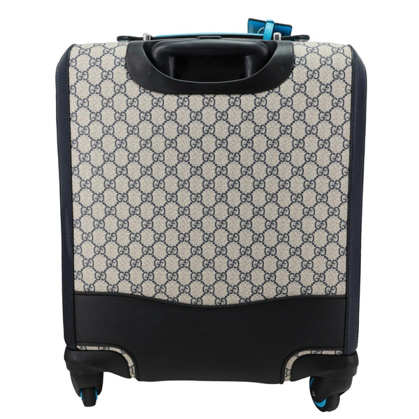 GUCCI Savoy Cabin Trolley Small GG Supreme Canvas Travel Bag Blue 786159