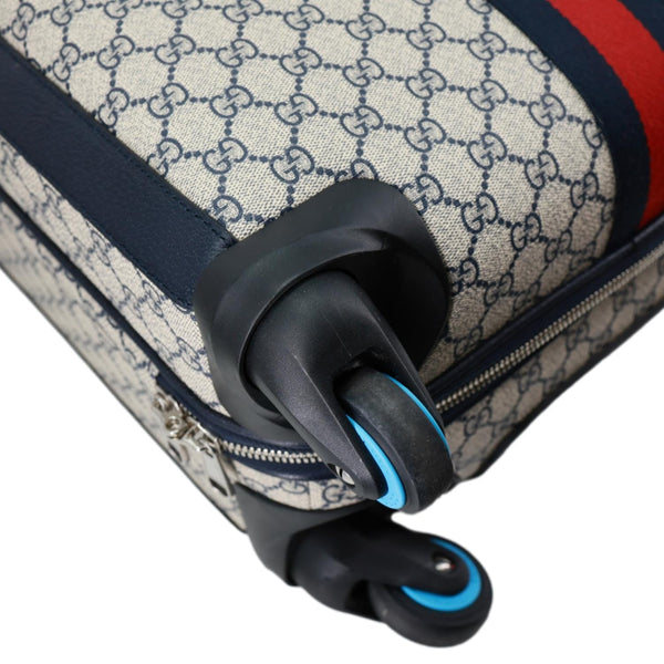 GUCCI Savoy Cabin Trolley Small GG Supreme Canvas Travel Bag Blue 786159