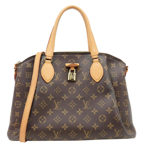 LOUIS VUITTON Rivoli MM NM Monogram Canvas Satchel Bag Brown