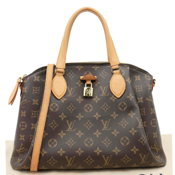 LOUIS VUITTON Rivoli MM NM Monogram Canvas Satchel Bag Brown
