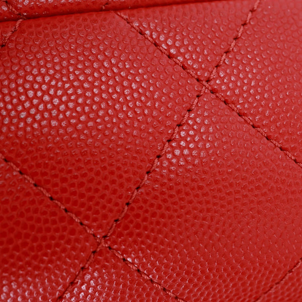 Chanel 25 Mini Quilted Caviar Leather Hobo Bag Red