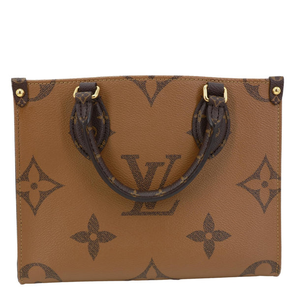 LOUIS VUITTON Onthego PM Giant Monogram Reverse Canvas Shoulder Bag Brown