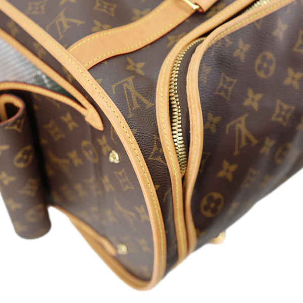 LOUIS VUITTON Sac Chien 40 Monogram Canvas Pet Carrier Shoulder Bag Brown