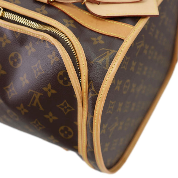 LOUIS VUITTON Sac Chien 40 Monogram Canvas Pet Carrier Shoulder Bag Brown