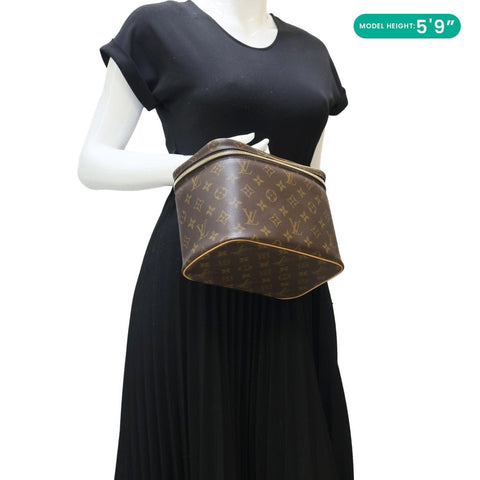 LOUIS VUITTON Nice BB  Monogram Canvas Vanity Case Brown