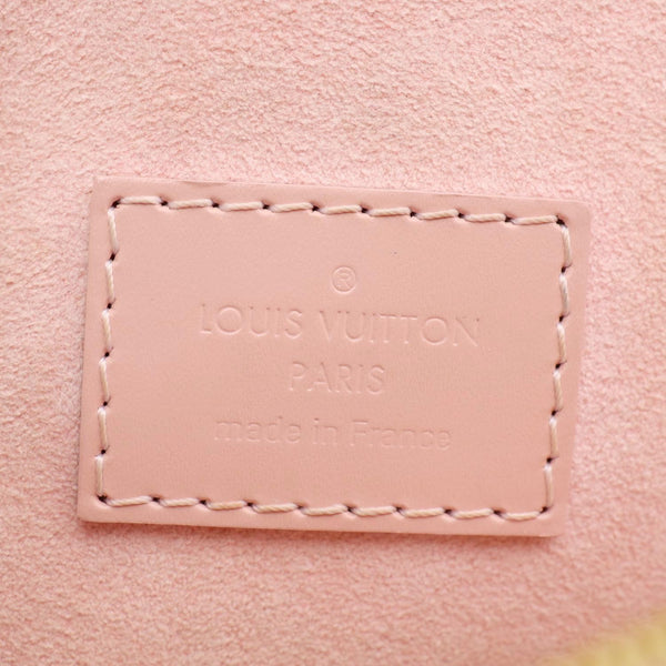 LOUIS VUITTON Caissa Chain Damier Ebene Clutch Shoulder Bag Rose Ballerine