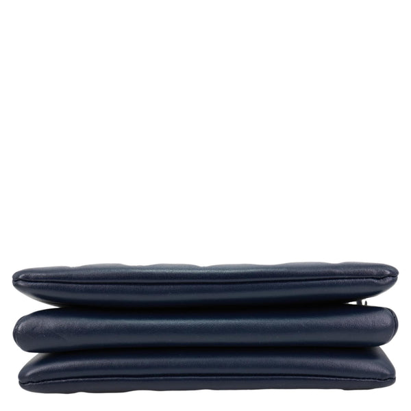 LOUIS VUITTON Coussin PM Monogram Embossed Leather Shoulder Bag Navy Blue