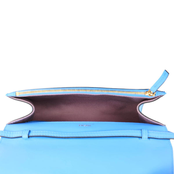 VERSACE La Medusa Tonal Leather Crossbody Bag Blue