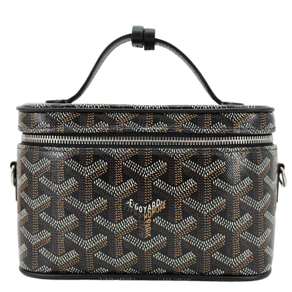 GOYARD Muse Vanity Case Mini Monogram Chevron Canvas Shoulder Bag Black