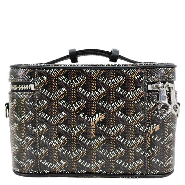 GOYARD Muse Vanity Case Mini Monogram Chevron Canvas Shoulder Bag Black