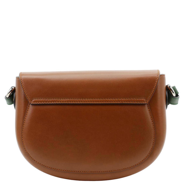 GUCCI Logo Small Embossed Calfskin Leather Shoulder Bag Brown 679540