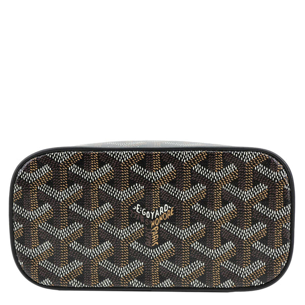 GOYARD Muse Vanity Case Mini Monogram Chevron Canvas Shoulder Bag Black
