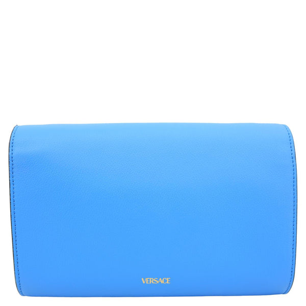 VERSACE La Medusa Tonal Leather Crossbody Bag Blue