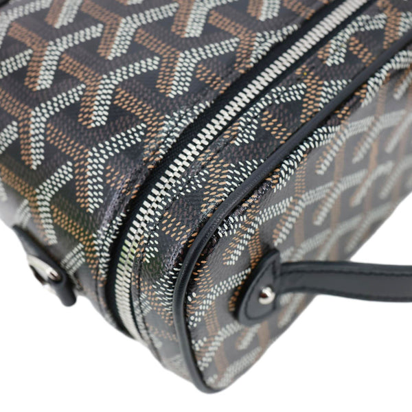 GOYARD Muse Vanity Case Mini Monogram Chevron Canvas Shoulder Bag Black