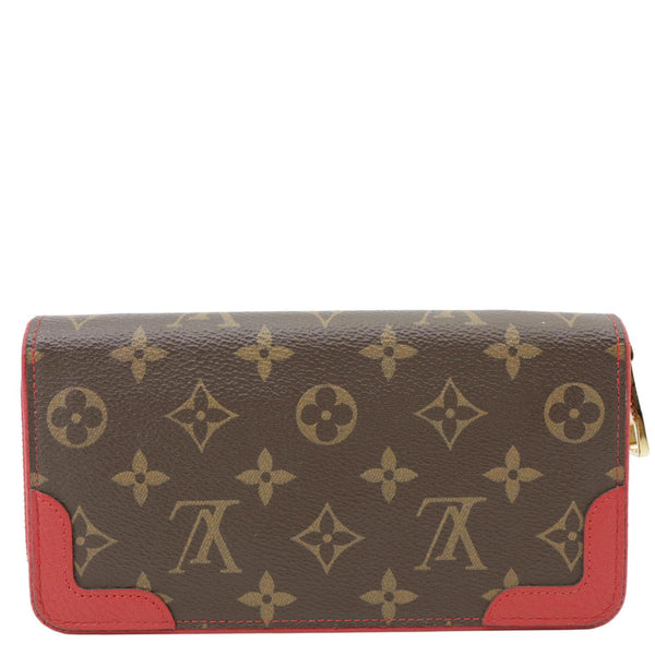 LOUIS VUITTON Retiro Monogram Canvas Zippy Wallet Cerise Red