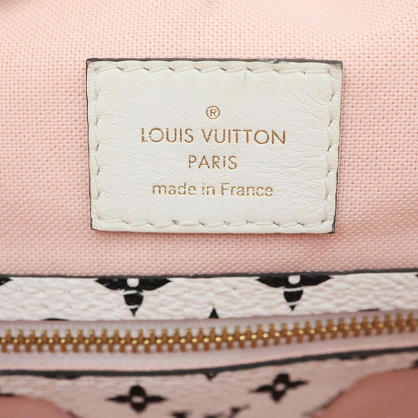LOUIS VUITTON Neverfull MM Giant Monogram Canvas Tote Bag Red
