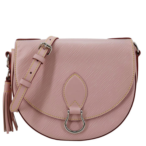 LOUIS VUITTON Saint Cloud Epi Leather Shoulder Bag Rose Ballerine