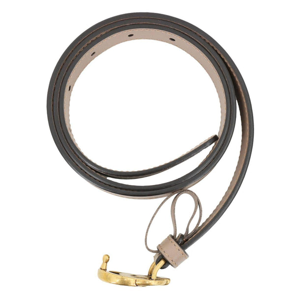 GUCCI Women's Slim Double G Leather Belt 409417 Size 85.34 Porcelain Rose
