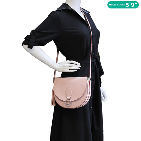 LOUIS VUITTON Saint Cloud Epi Leather Shoulder Bag Rose Ballerine