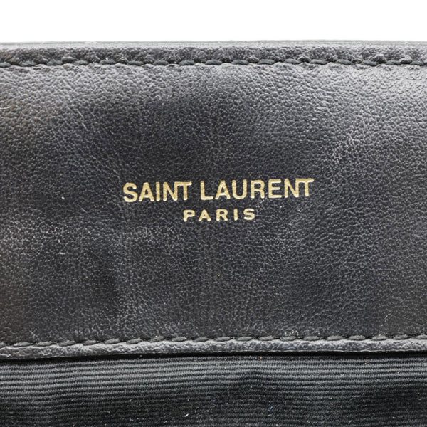 YVES SAINT LAURENT Loulou Medium Quilted Calfskin Leather Shoulder Bag Black