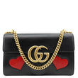 GUCCI Marmont Heart Patchwork Leather Chain Shoulder Bag Red 431777