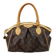 LOUIS VUITTON Tivoli PM Monogram Canvas Satchel Bag Brown