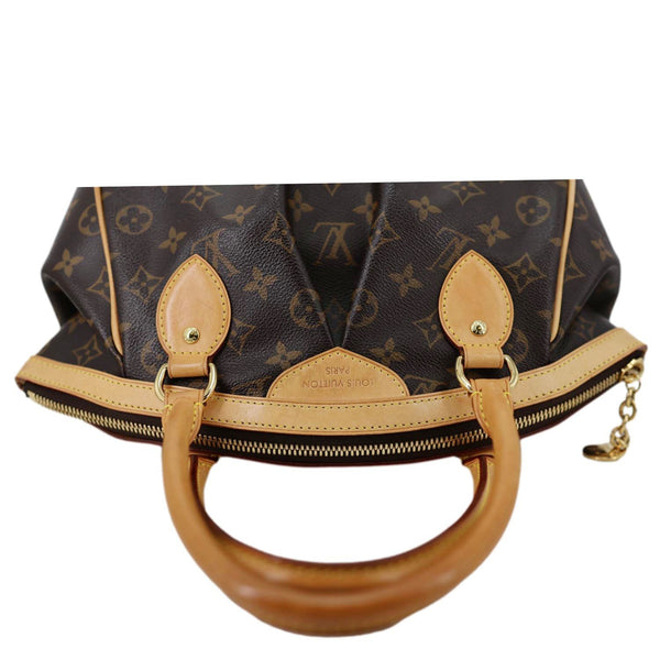 LOUIS VUITTON Tivoli PM Monogram Canvas Satchel Bag Brown