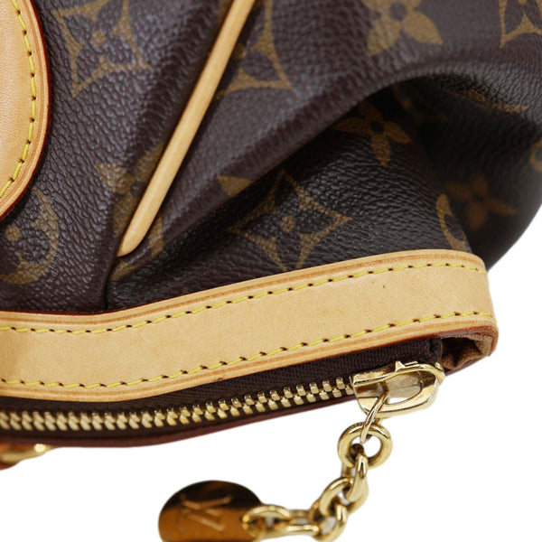 LOUIS VUITTON Tivoli PM Monogram Canvas Satchel Bag Brown