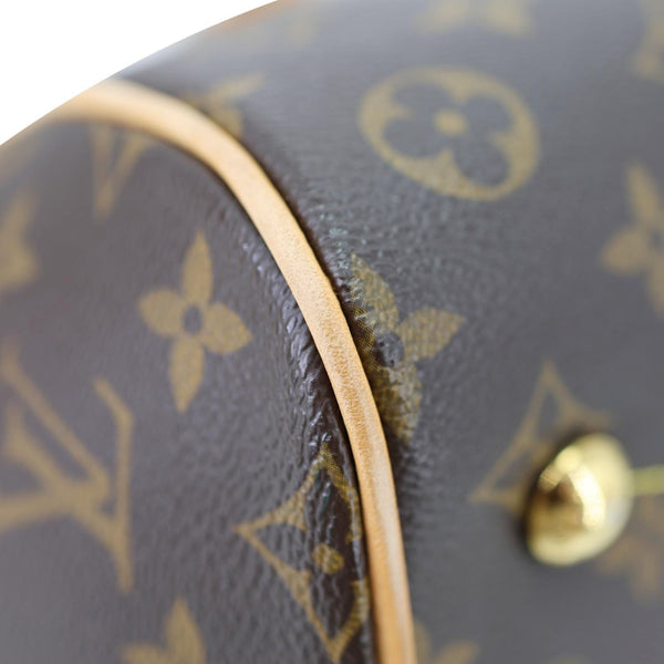 LOUIS VUITTON Tivoli PM Monogram Canvas Satchel Bag Brown