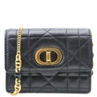 CHRISTIAN DIOR Miss Caro Micro Cannage Lambskin Leather Crossbody Bag Black