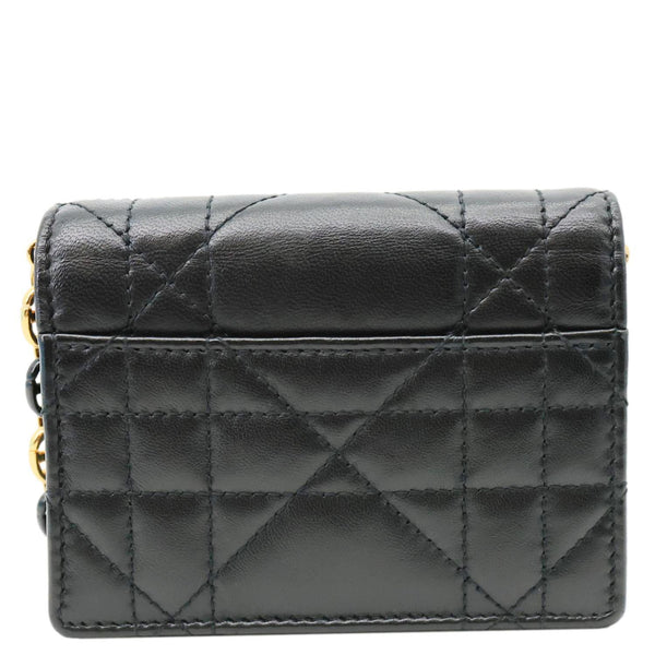CHRISTIAN DIOR Miss Caro Micro Cannage Lambskin Leather Crossbody Bag Black