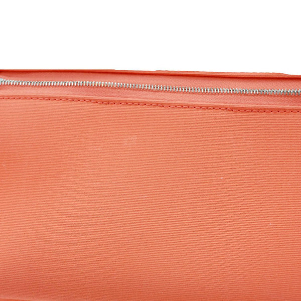 HERMES Herbag Zip 31 PM Vache Hunter Toile Canvas Shoulder Bag Orange