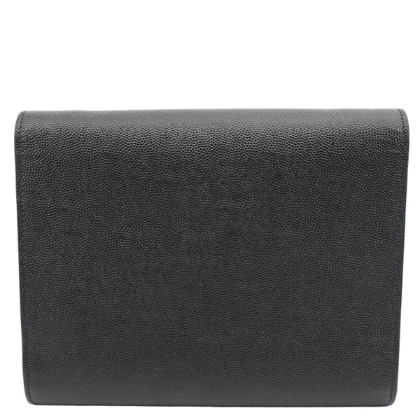 YVES SAINT LAURENT Cassandra Matelasse Grain De Poudre Chain Wallet Black