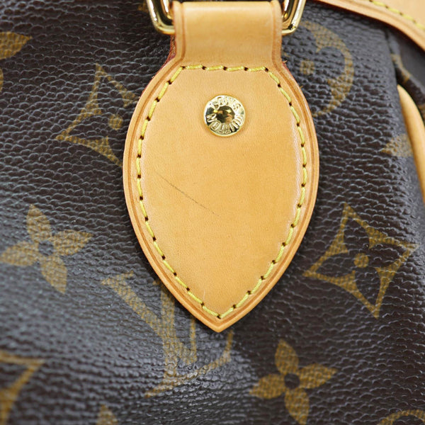 LOUIS VUITTON Tivoli PM Monogram Canvas Satchel Bag Brown