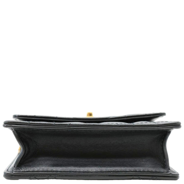 CHRISTIAN DIOR Miss Caro Micro Cannage Lambskin Leather Crossbody Bag Black