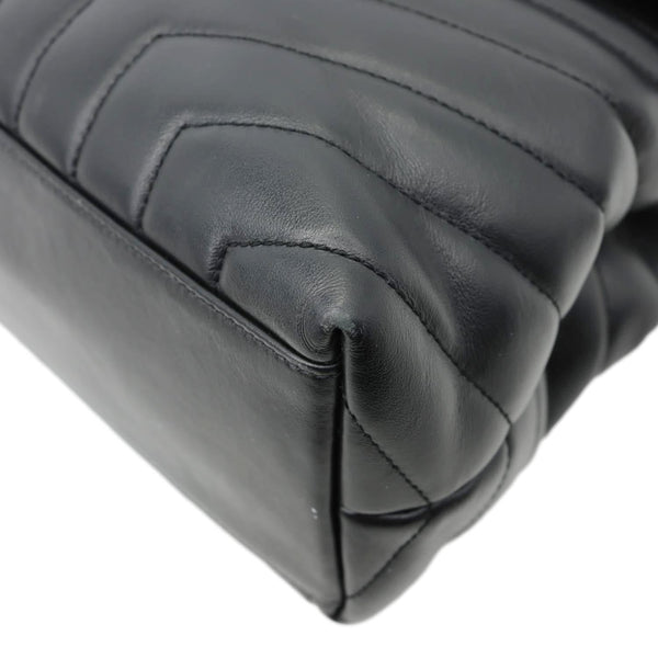 YVES SAINT LAURENT Loulou Medium Quilted Calfskin Leather Shoulder Bag Black