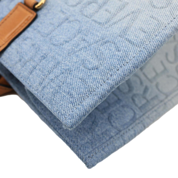 VERSACE La Medusa Denim Tote Bag Blue