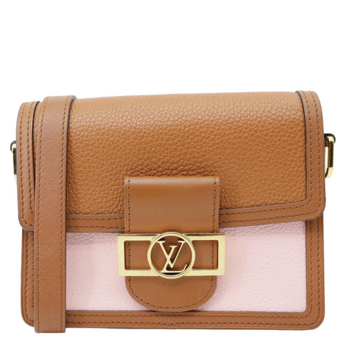 LOUIS VUITTON Dauphine Mini Taurillon Leather Shoulder Bag Pink
