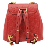 GUCCI Padlock GG Leather Backpack Red 498194