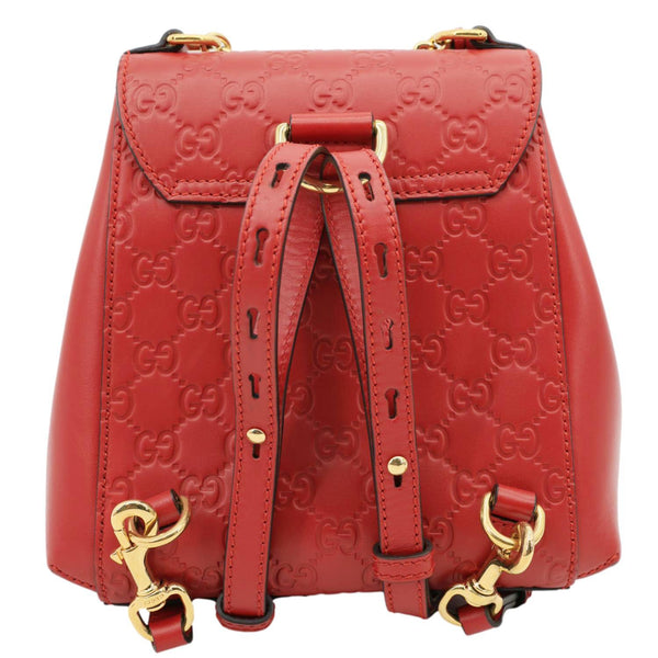 GUCCI Padlock GG Leather Backpack Red 498194