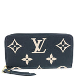 LOUIS VUITTON Monogram Empreinte Leather Zippy Wallet Bicolor