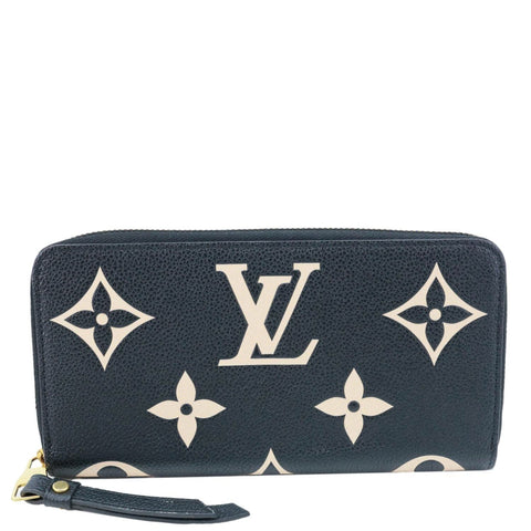 LOUIS VUITTON Monogram Empreinte Leather Zippy Wallet Bicolor