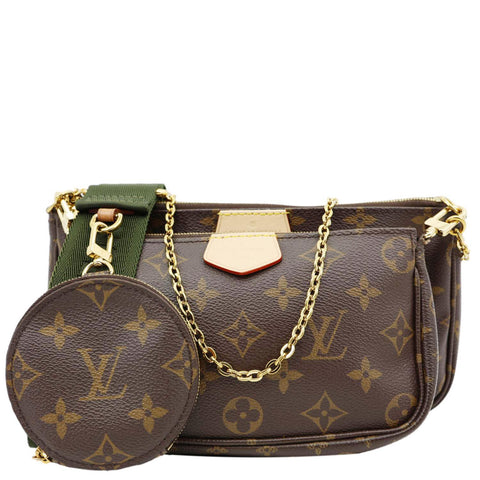 LOUIS VUITTON Multi Pochette Accessoires Monogram Canvas Crossbody Bag Brown
