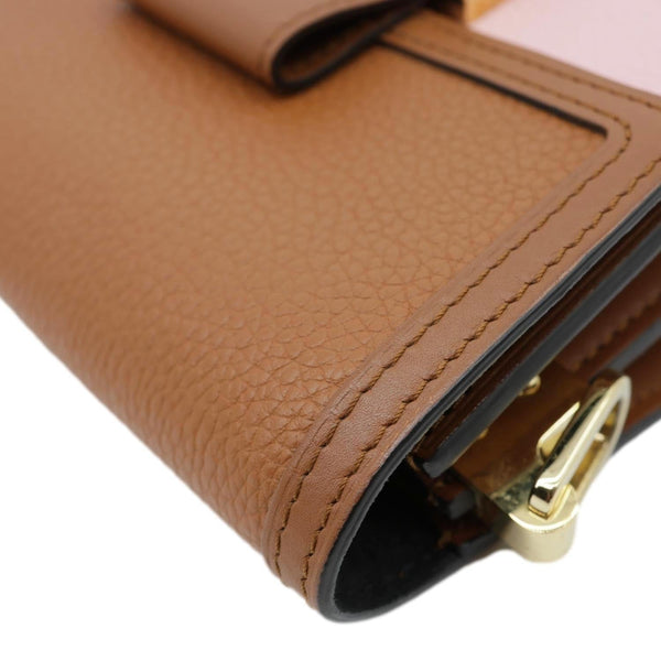 LOUIS VUITTON Dauphine Mini Taurillon Leather Shoulder Bag Pink