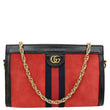 GUCCI Ophidia Small Suede Chain Shoulder Bag Red 503877