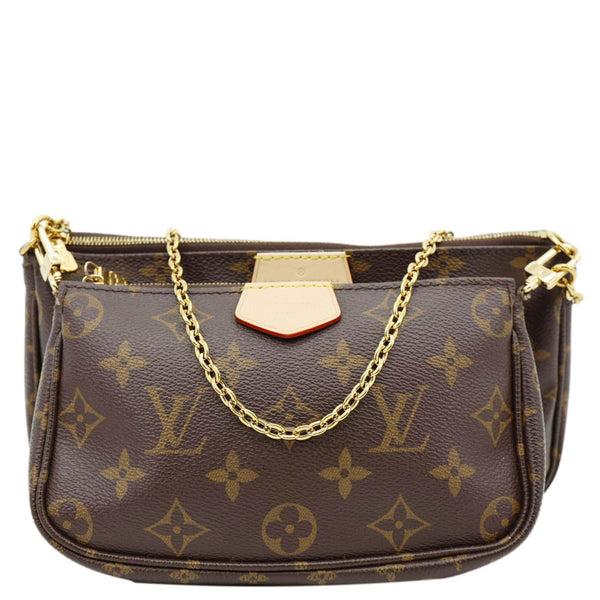 LOUIS VUITTON Multi Pochette Accessoires Monogram Canvas Crossbody Bag Brown
