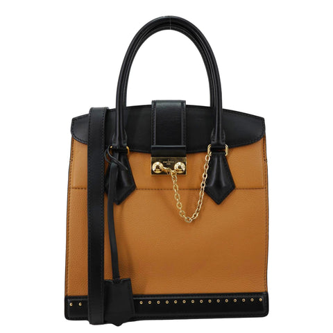 LOUIS VUITTON Cour Marly PM Calfskin Leather Shoulder Bag Brown