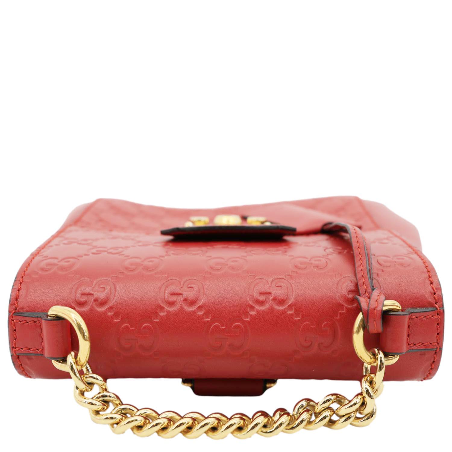 gucci padlock mini backpack GUCCI Padlock GG Leather Backpack Red 498194